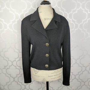 *reserved* St John Black Santana Knit Crop